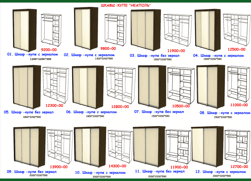 шкаф-купе неаполь в Воронеже