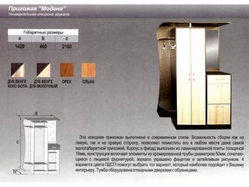 прихожая прямая модена в Воронеже