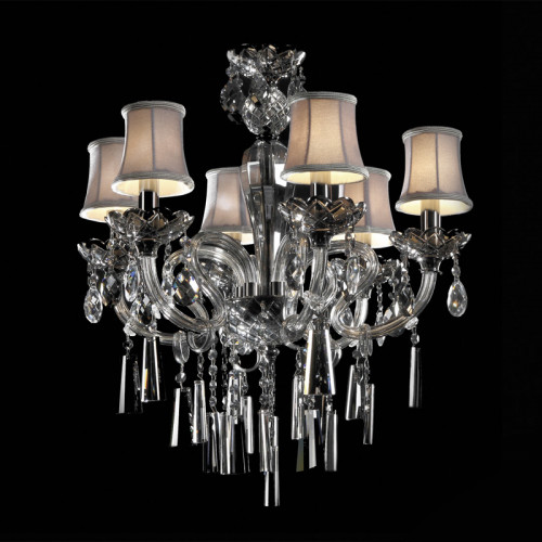люстра md102743-6a от illuminati прозрачная/бежевая/ хром в Воронеже