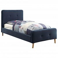 кровать button tufted flannelette navy 140х200 в Воронеже