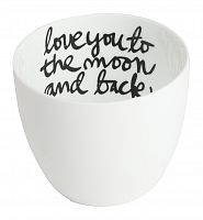 подсвечник белый фарфоровый с надписью внутри love you to the moon and back, 6,5 см в Воронеже