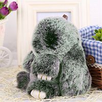 меховой зайка брелок зелёный в Воронеже