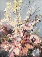 картина маслом красивые цветы 90*120 см. в Воронеже