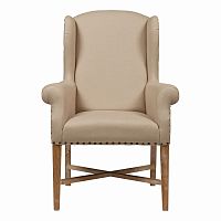 кресло мягкое с ушами french wing chair бежевое в Воронеже