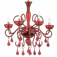 подвесная люстра ideal lux lilly sp5 rosso в Воронеже