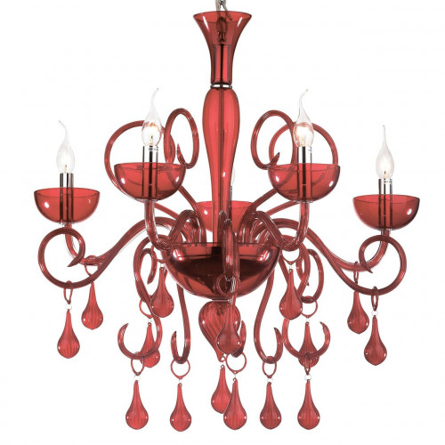 подвесная люстра ideal lux lilly sp5 rosso в Воронеже