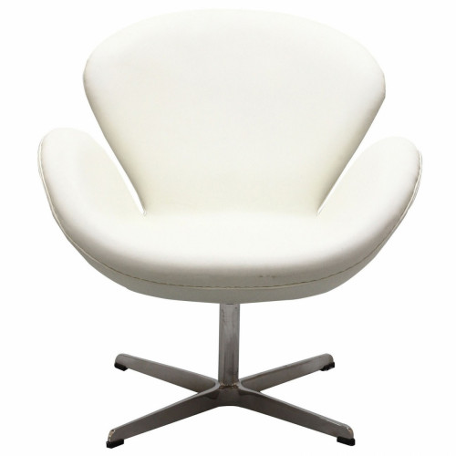 кресло swan chair экокожа белое в Воронеже