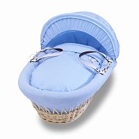 колыбель-переноска gift wicker moses basket натуральная, голубое белье в Воронеже