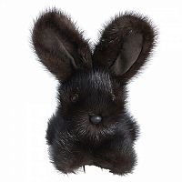 игрушка зайчик (темно-коричневый) натуральный мех норки в Воронеже