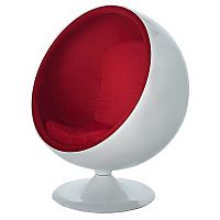 кресло-шар eero ball chair бело-красное в Воронеже