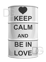 декоративная бочка keep calm and be in love l в Воронеже
