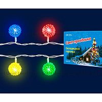 светодиодная гирлянда «шарики» 280см rgb (07921) uniel uld-s0280-020/dta rgb ip20 balls в Воронеже