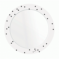 зеркало с рисунком белое круглое черные точки pois в Воронеже