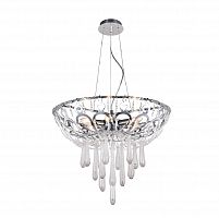 подвесная люстра crystal lux dorotea sp5 d450 chrome прозрачная в Воронеже