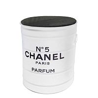 декоративная бочка- пуф chanel №5 white m в Воронеже
