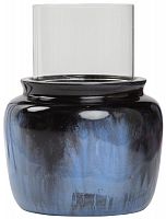 подсвечник синий со стеклом colors blue big, 32 см в Воронеже