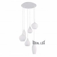 подвесная люстра ideal lux soft sp6 bianco в Воронеже