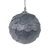 шар новогодний серебряный с блестящими чешуйками paper ball, 10 см в Воронеже