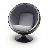 кресло ball chair черно-серое в Воронеже