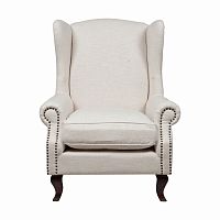 кресло collins wingback chair кремовая ткань в Воронеже