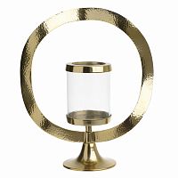 подсвечник золотой декоративный со стеклом круг gold circle, 38 см в Воронеже