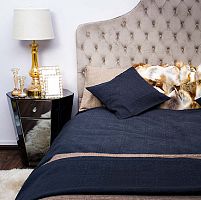 покрывало natalie на двуспальную кровать тёмно-синее в Воронеже