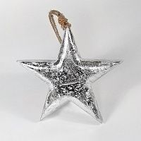 игрушка на елку звезда серебряная snow star, 23х23х3 см в Воронеже