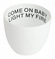 подсвечник белый фарфоровый с надписью внутри come on baby light my fire, 6,5 см в Воронеже
