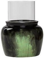 подсвечник зеленый со стеклом colors green, 32 см в Воронеже