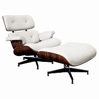 кресло lounge chair & ottoman белое в Воронеже