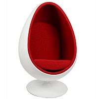 кресло ovalia egg style chair красное в Воронеже