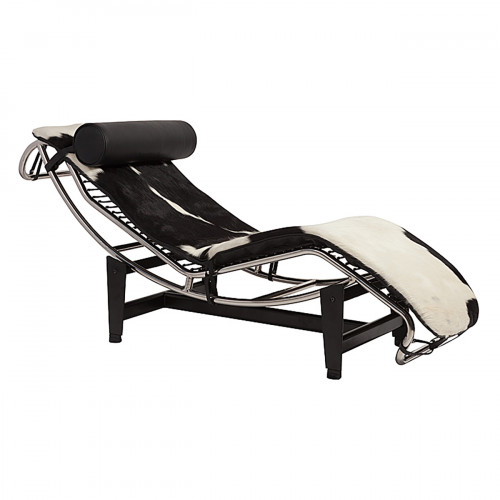 шезлонг chaise longue lc4 черно-белый в Воронеже