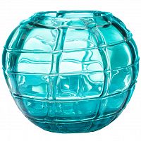 ваза стеклянная ice (синяя) 17*19 в Воронеже