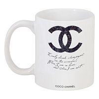 кружка с рисунком drink champagne. coco chanel в Воронеже
