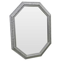 зеркало серебряное восьмиугольное вытянутое с декором silver luxury в Воронеже