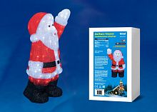 фигурка светодиодная «дед мороз» 38х24x60см (ul-00002332) uld-m3860-120/sta white ip20 xmasman в Воронеже