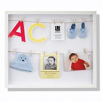панно с зажимами для 12 фотографий clothesline белое в Воронеже
