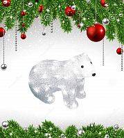 фигурка светодиодная «белый медведь-4» 25x31см (11037) uld-m3125-040/sta в Воронеже