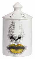 подсвечник белый с крышкой пьеро форназетти желтые губы bacio candle yellow, 33 см в Воронеже