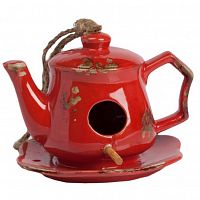aромолампа для эфирных масел красная в виде чайника candelero red, 17 см в Воронеже