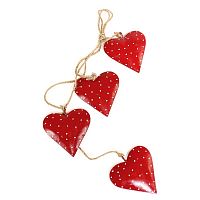 гирлянда новогодняя подвесная сердца красные red hearts, 65 см в Воронеже