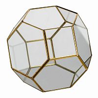 флорариум стеклянный с золотом в винтажном стиле honeycomb в Воронеже