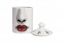 подсвечник белый с крышкой желтые губы пьеро форназетти bacio candle red, 33 см в Воронеже