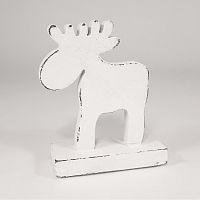 украшение новогоднее на подставке олень белый white reindeer, 15х11х5 см в Воронеже