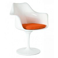 кресло tulip armchair бело-оранжевое шерсть в Воронеже