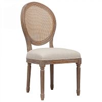 стул vintage french round cane back кремовый лён в Воронеже