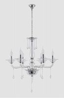 подвесная люстра crystal lux monica sp6 chrome/transparent в Воронеже