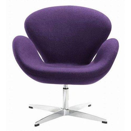 кресло swan chair шерсть фиолетовое в Воронеже