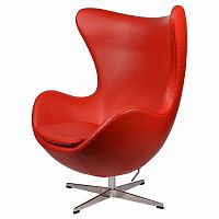 кресло arne jacobsen style egg chair красное в Воронеже