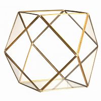 флорариум стеклянный с золотом в винтажном стиле crystal shape в Воронеже